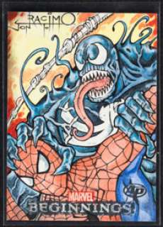 2012 Upper Deck Marvel Beginnings Series 2 - Spider-Man vs Venom by Jonathan Racimo - Sketch Card | Heritage