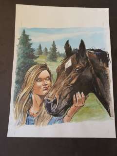 Derib - Planche originale couleur - Le Galop du silence - (2012) | Catawiki