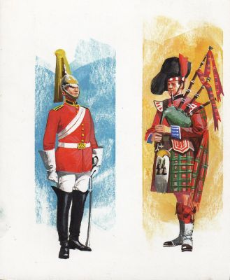 Ferdinando Tacconi | Uniformi Esercito inglese: Life Guards e Royal Highlanders | Tavole Originali