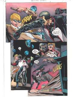 Anibal Rodriguez, Dave Ross, John Kalisz | Jsa: All Stars #7 P.6 Color Guide Art - Mr. Terrific Action - 2004 | Anthony’s Comic Book Art