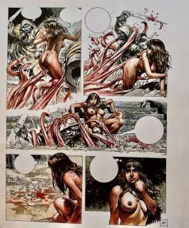 Druuna, Morbus Gravis, Charlie #41 - P. E. Serpieri - Prima apparizione di Druuna - Acquerello originale Page 20 - Loose page - Unique copy - (1986) | Catawiki