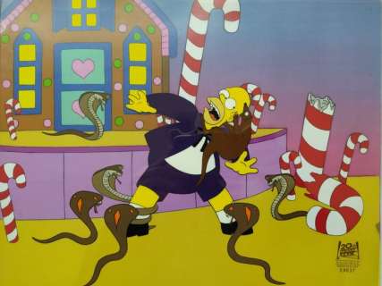 The Simpsons - Animation cel - Episode T11:E7 Eight Misbehavin’ (1999) | Catawiki