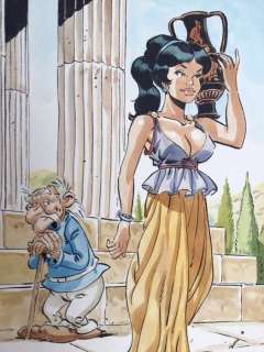 Meynet, Félix - Dessin original en couleur - Hommage Ã  Uderzo - Agecaconix | Catawiki