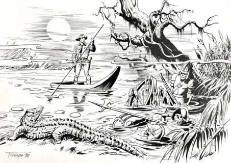 Tex - Francesco Gamba - illustrazione originale - Loose page | Catawiki