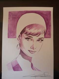 G. Candita - Original artwork "Omaggio a Audrey Hepburn" - Loose page | Catawiki