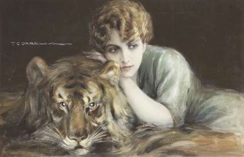 Corbella Tito | "Dama con leone", anni ’20 | Urania Casa d’Aste