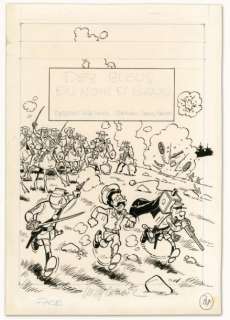 Willy Lambil | LES TUNIQUES BLEUES Encre de Chine pour la couverture de l’album | Millon