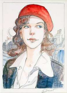 Gibrat Jean | Pierre Superbe portrait représentant Jeanne Aquarelle... | Vermot et Associés