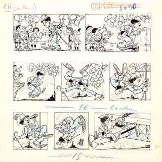 Thomen, Raoul - LES AVENTURES ACROBATIQUES DE CHARLOT Planche originale N°17