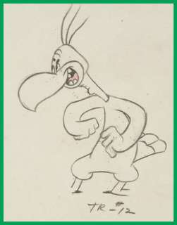 TEX AVERY CARTOON PRODUCTION DRAWING TRIO.