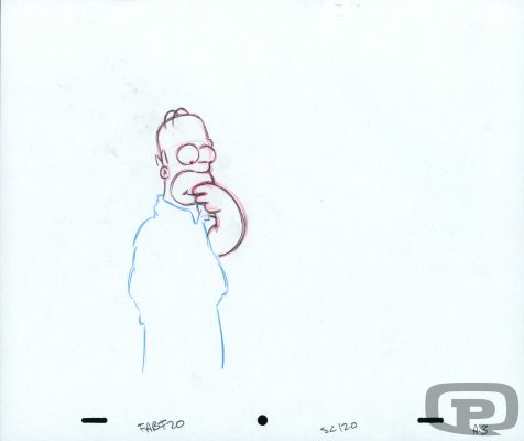 Collective | The Simpsons, Animation Sketches - Homer, Thoughtful | Pulp’s Art