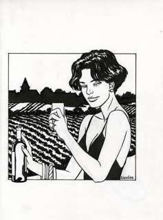 temporary #8 - 046 – Vittorio Giardino – “Etichetta per Vino Francese e Litografia” – illustrazione