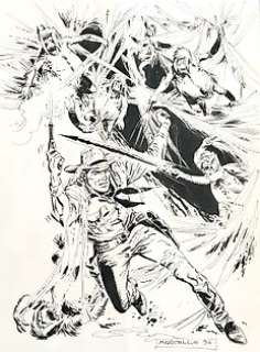 Carlo Raffaele Marcello | Tex - Carlo Raffaele Marcello - illustrazione originale - Page volante - (1994) | Catawiki