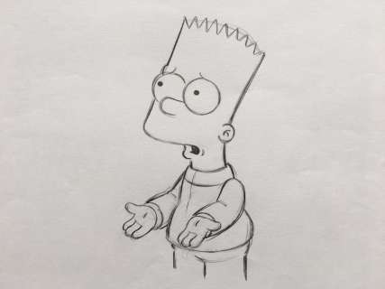 Fox Studios | The Simpsons - Original Animation Drawing - Bart Simpson | Catawiki