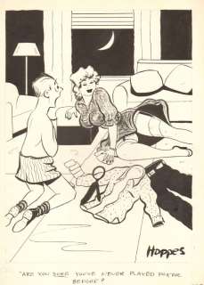 Lowell Hoppes - Babe winning at poker / strip poker / humorama 1958