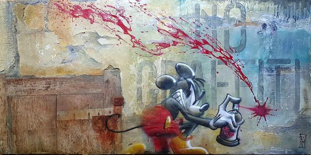 Paolo Mottura | “Mickey Mouse: Via Assietta Lato Est” – Illustrazione | Cart Gallery