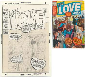 John Romita | Romita - Our Love Story, Original Comic Cover #10 | Russ Cochran