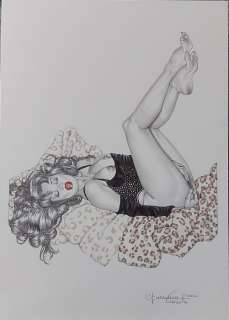 Giovanna Casotto | Giovanna Casotto - illustrazione originale "Autoritratto Total Relax " - Page volante - (2021) | Catawiki