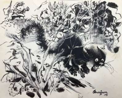 Hausman, René | Hausman, René - Dessin original - Le Chat | Catawiki