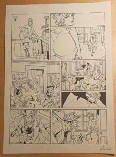 Gabriele Di Caro | Illustrazione firmata - Tavola 6 di "Les arcanes de la maison Fleury-Le Rossignol"" - Page volante - (2020) | Catawiki