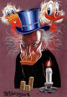 Bas Heymans | Bas Heymans - Originele Pastel Tekening - "Uncle Scrooge" | Catawiki