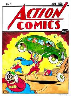 Tony Fernandez, Disney Artist | Goofy & The Beagles inspired by Action Comics #1 (1938) - Large Original Painting - Tony Fernandez - 70 x 50 cm | Catawiki