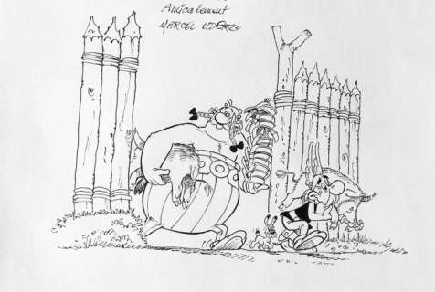 Uderzo, Marcel | Uderzo, Marcel - Originele tekening - Asterix en Obelix | Catawiki