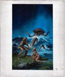 184: D’Achille Blue World painting original comic art | Russ Cochran