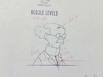 Hergé / Studios Larry Harmon | Tintin - Original drawings of Professeur Tournesol, portfolio of 9 - On a marché sur la lune - (1960’s) | Catawiki