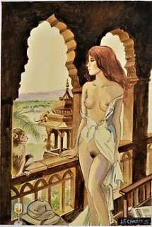 Charles, Jean-François | Charles, Jean-François - Aquarelle et acrylique originale + Carnet du Pinceau d’Or - Indian Dreams | Catawiki