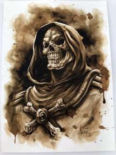 Juapi Coffee Artist | Original Coffee Painting - SKELETOR (2021) | Catawiki