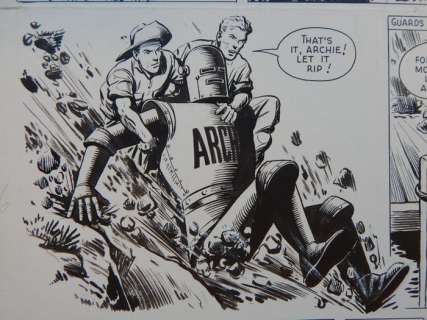 Kearon, Edward | Kearon, Edward - Originele pagina - Archie, de man van Staal - The Screaming Beetle - (1965) | Catawiki