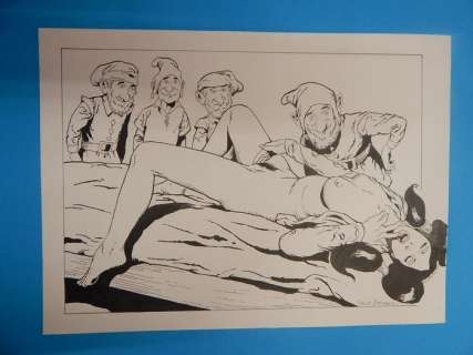 Luciano Bernasconi | Biancaneve & Co. - 4x Illustrazioni Originali Saint Germain - Page volante - Exemplaire unique - (1990/2010) | Catawiki