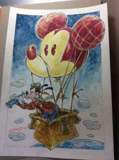 Alessandro Gottardo | Mickey Magazine - â€œLa Mickey-mongolfiera di Pippoâ€ - Page volante - Exemplaire unique - (2020/2020) | Catawiki