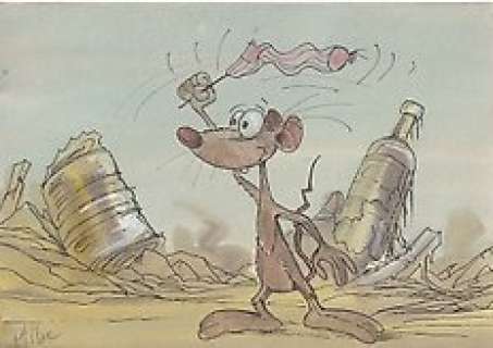 Ptiluc | Ptiluc - Dessin original couleur - Le Rat | Catawiki