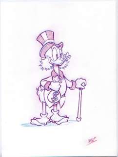 Xavi | Uncle Scrooge - Original sketch/drawing Uncle Scrooge / Dagobert Duck (2020) | Catawiki
