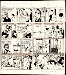 Breysse, Frédéric-Antonin | Oscar Hamel et Isidore / Oscar en Isidoor - Originele pagina (p.8) - L’oncle du Tchad / De Geheimzinnige Gids - (1949) | Catawiki