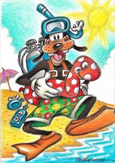 Joan Vizcarra | Goofy Scuba Diver!! - Original Drawing - Joan Vizcarra - Original Art | Catawiki