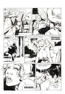 Stelio Fenzo | Orror Zora la Vampira n. 3 - 4x S. Fenzo - Tavola Originale "La chiromante di Biarritz"" - Page volante - Exemplaire unique - (1974) | Catawiki