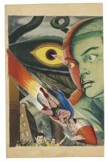 Mizuki Shigeru Hand drawingcolor manuscript "Rocket man" unused manuscript