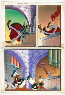 Giulio Chierchini | Donald Duck - Giulio Chierchini - tavola originale stile cartoon - Page volante - Exemplaire unique | Catawiki