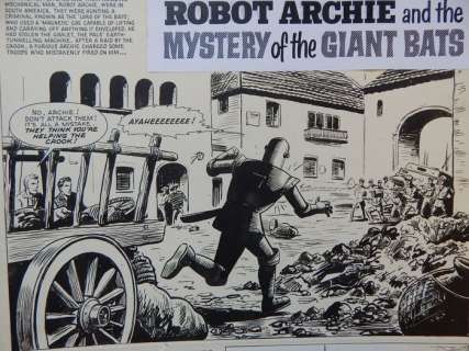 Kearon, Ted | Kearon, Ted - Originele pagina - Archie, de man van Staal - Robot Archie and the Mistery of the Giant Bats - (1967) | Catawiki