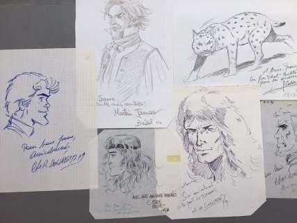 Aidans / Paape / Denayer / Jamar / Tumak | Aidans / Paape / Denayer / Jamar / Tumak - 6x Dessin original dédicacé - (1976/2004) | Catawiki