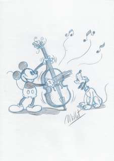 Millet | Mickey Mouse & Pluto - Millet - DIN A3 - Original Sketch Drawing | Catawiki