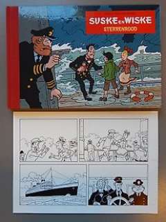 Morjaeu, Luc - Formaat 34,5 X 24,3 Cm | Suske en Wiske - Sterrenrood - Originele halve pagina (stroken 45 & 46 - p.12 A) met luxe oblong - hc - EO - (2014/2018) | Catawiki