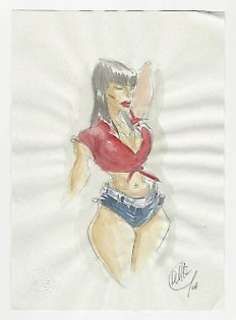 Giulio De Vita - Giulio De Vita - illustrazione originale "Sexy and Busty" - Page volante - Exemplaire unique - (2004)