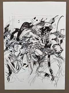 Bodart, Denis - Batman - Dessin original par Denis Bodart (publié) - Format: 29,7 x 42 cm. - Signé