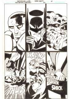 Christopher Jones, Terry Beatty | The Batman Strikes #20 P.15 - Batman Vs. Bane Action - Boxing Match - 2006 Signed | Anthony’s Comic Book Art