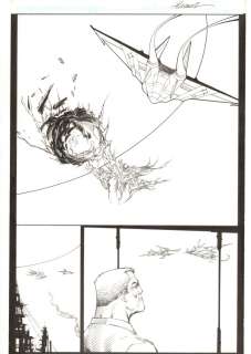 Ale Garza | Michael Turner’s Fathom? #5 P.10 - Monsters Destroy Jet - Signed | Anthony’s Comic Book Art