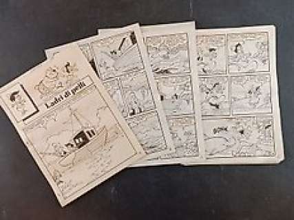 Alberico Motta e Sandro Dossi - Pinocchio - Alberico Motta e Sandro Dossi - 20x Tavole Originali "Ladri di Pelli" - Page volante - Exemplaire unique